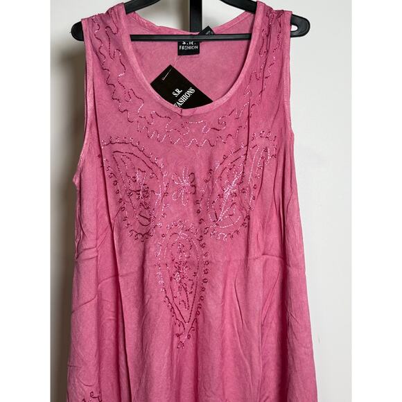 Women Ladies Sleeveless Tie-dye Beach Summer Sundress
Flare Asymmetrical Design - Picture 2 of 4